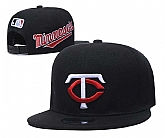 Twins Team Logo Black Adjustable Hat GS,baseball caps,new era cap wholesale,wholesale hats